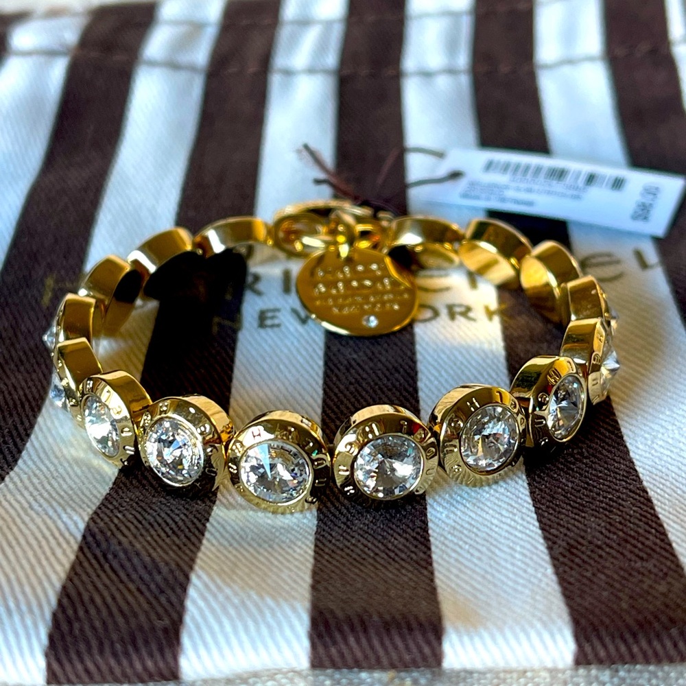 henri bendel Gold Crystal Station Bracelet